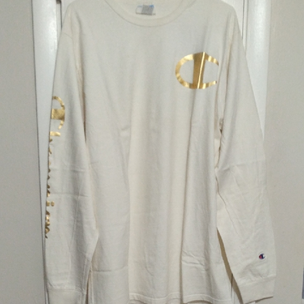 Champion Cream Long Sleeve with Gold Accents